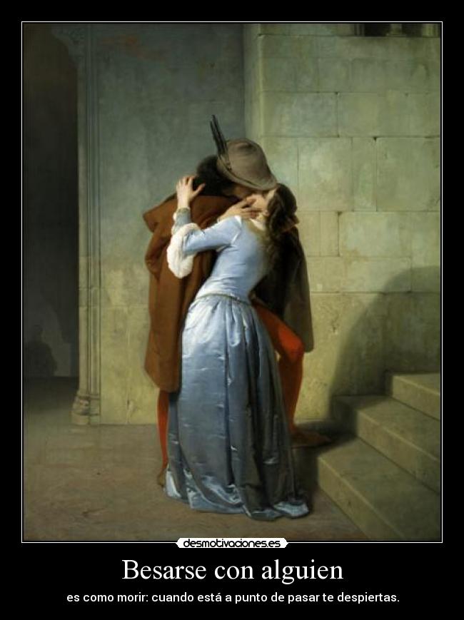 Besarse con alguien -