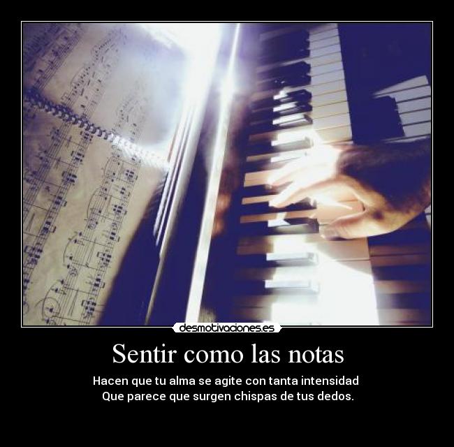 Sentir como las notas - 