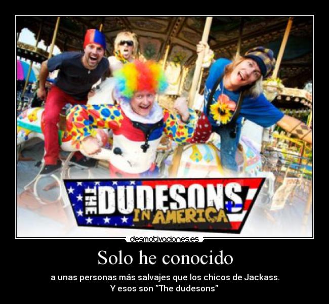 Solo he conocido - a unas personas más salvajes que los chicos de Jackass.
Y esos son The dudesons