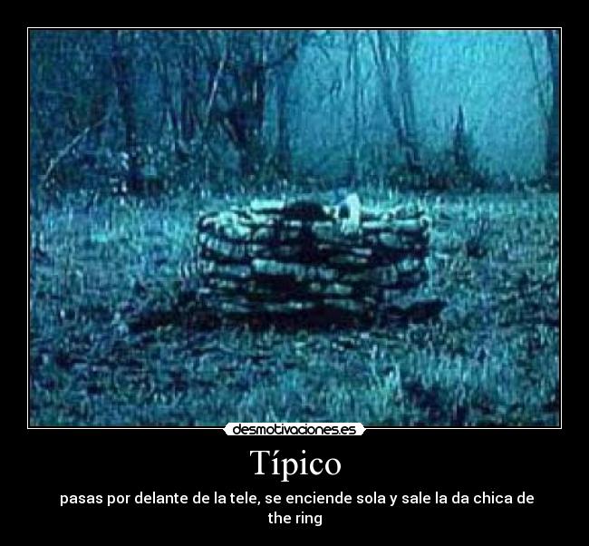 Típico - pasas por delante de la tele, se enciende sola y sale la da chica de the ring