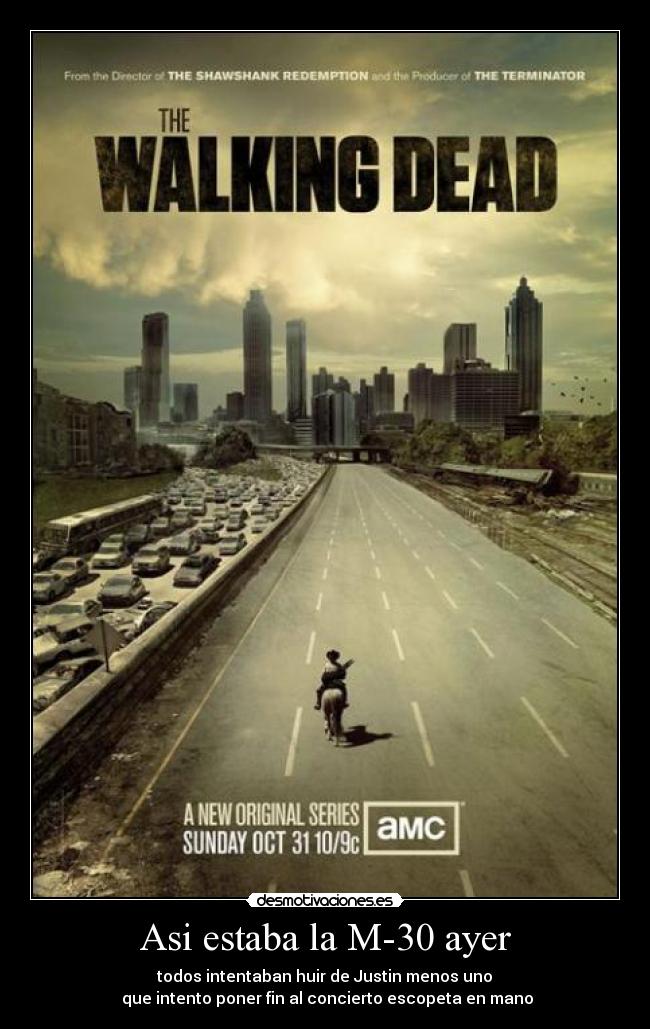 Asi estaba la M-30 ayer - 