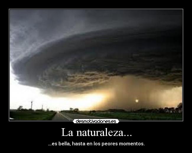 La naturaleza... -