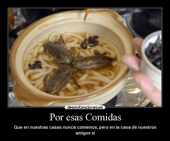 Por esas Comidas - Que en nuestras casas nunca comemos, pero en la casa de nuestros amigos si