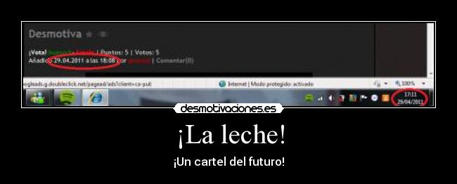 ¡La leche! - ¡Un cartel del futuro!