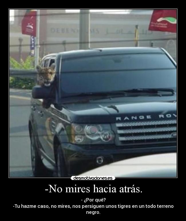 -No mires hacia atrás. -