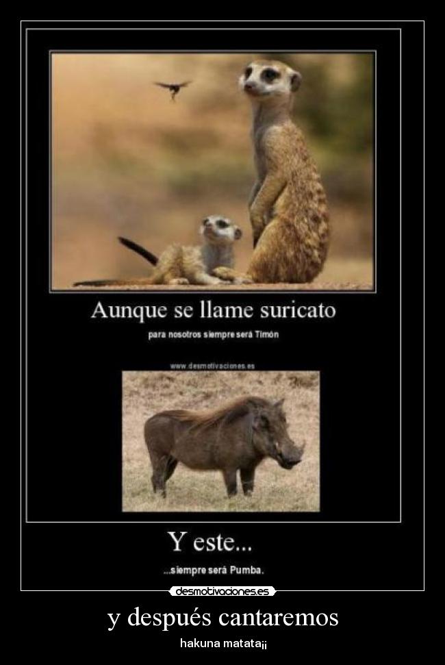 y después cantaremos -