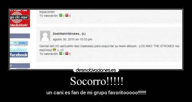 Socorro!!!!! - un cani es fan de mi grupo favoritooooo!!!!!!!