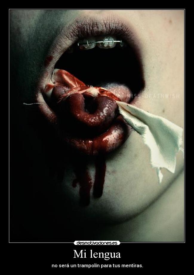 carteles lengua trampolin mentiras bla bla bla yber desmotivaciones