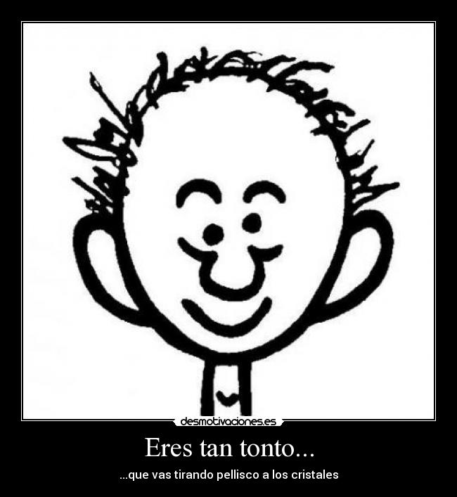 carteles tonto tontopelliscocristales desmotivaciones
