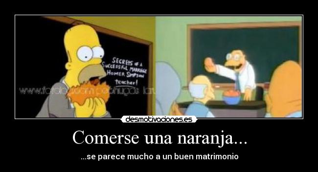 carteles simpsons naranja hans topo desmotivaciones