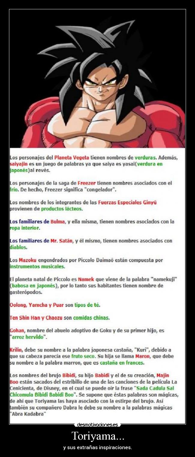 Toriyama... - y sus extrañas inspiraciones.