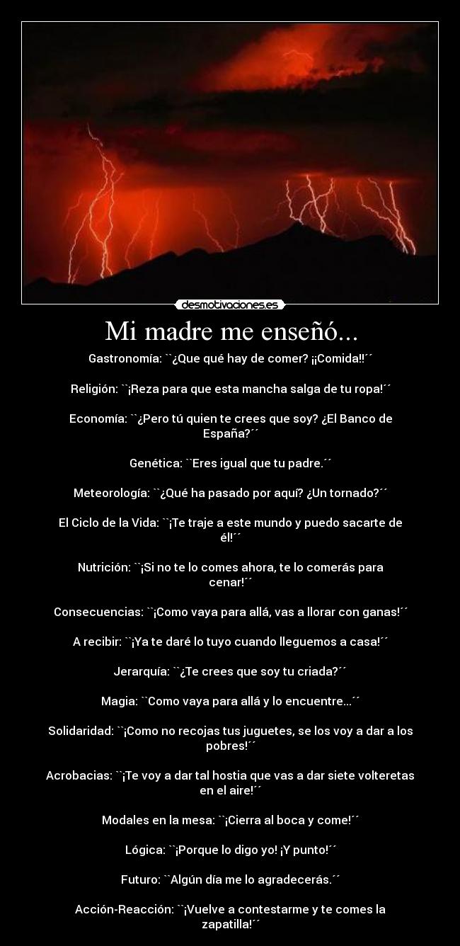 Mi madre me enseñó... - 
