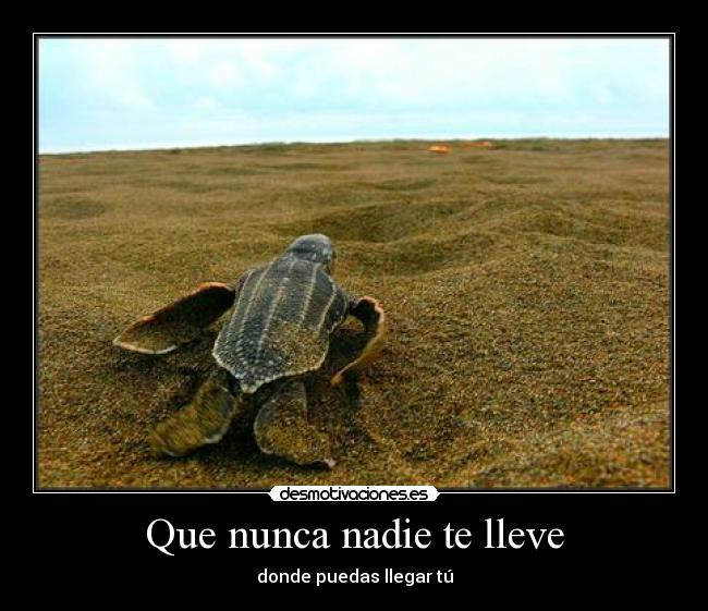 Que nunca nadie te lleve - donde puedas llegar tú