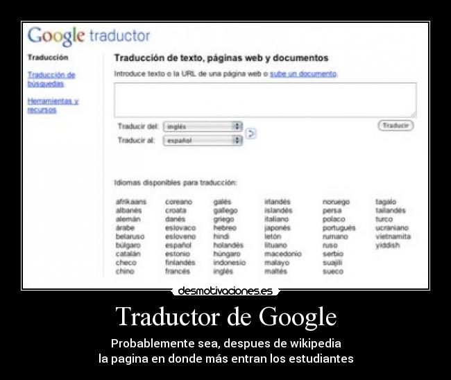 Traductor de Google -