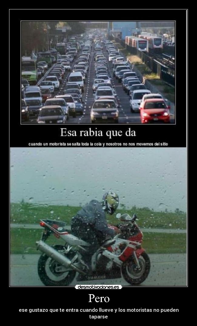 carteles motorista trafico lluvia desmotivaciones