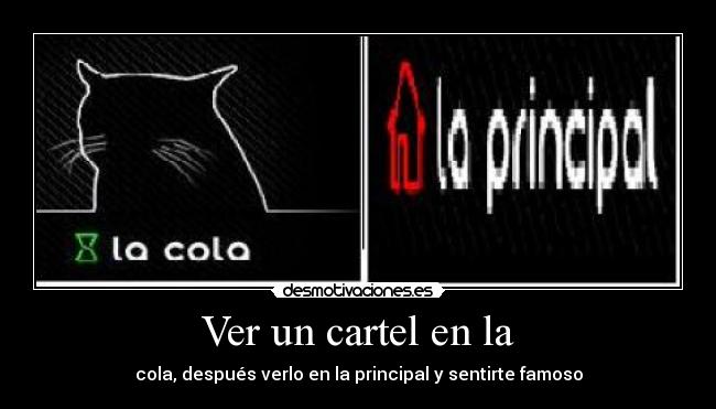 Ver un cartel en la - 