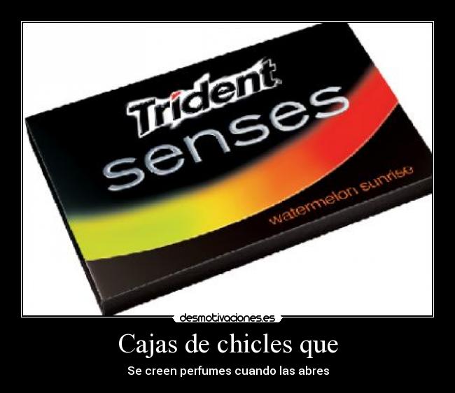 Cajas de chicles que - Se creen perfumes cuando las abres
