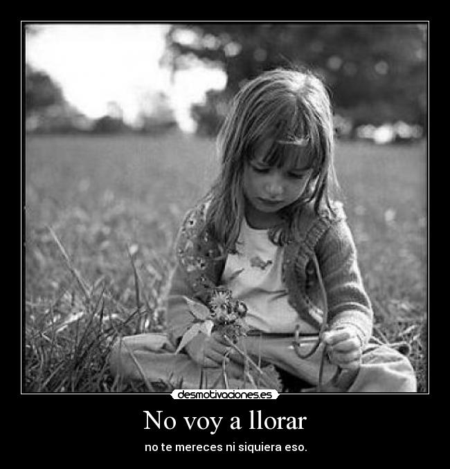No voy a llorar | Desmotivaciones