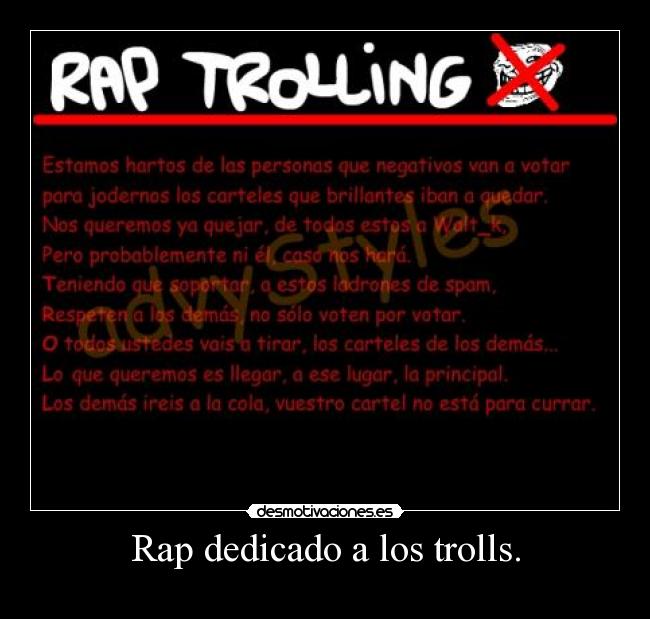 Rap dedicado a los trolls. -