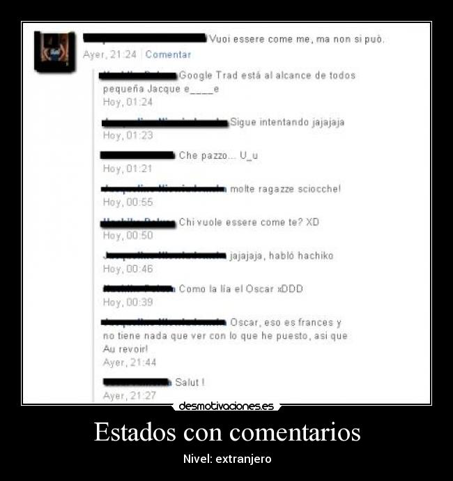 Estados con comentarios -