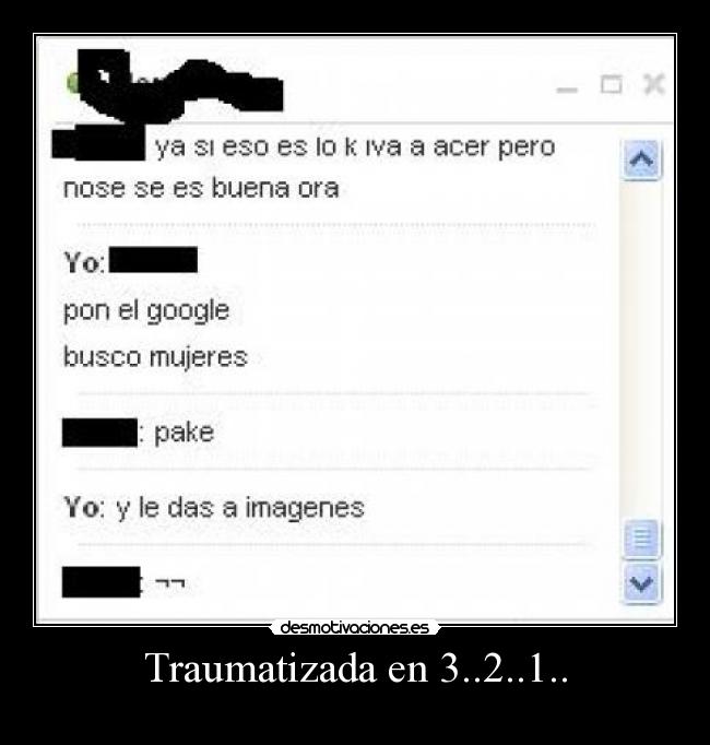 Traumatizada en 3..2..1.. -