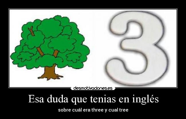 Esa duda que tenias en inglés -