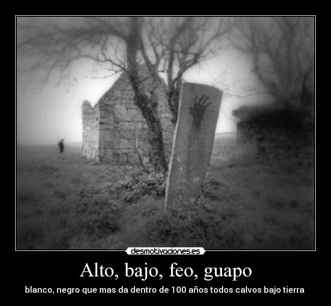 Alto, bajo, feo, guapo -