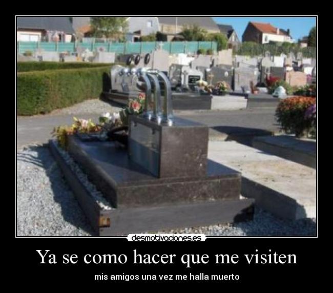 Ya se como hacer que me visiten - mis amigos una vez me halla muerto