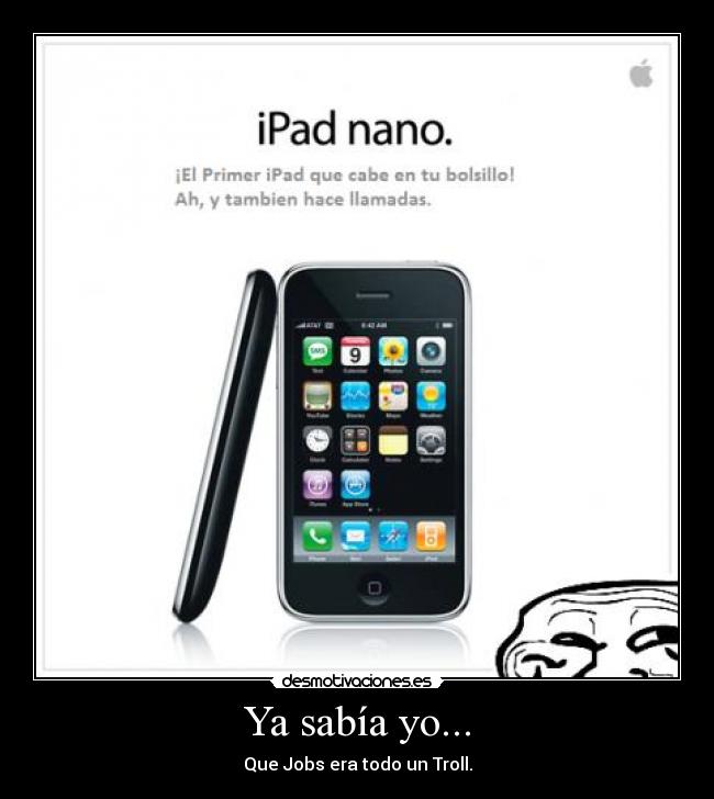 Ya sabía yo... - Que Jobs era todo un Troll.