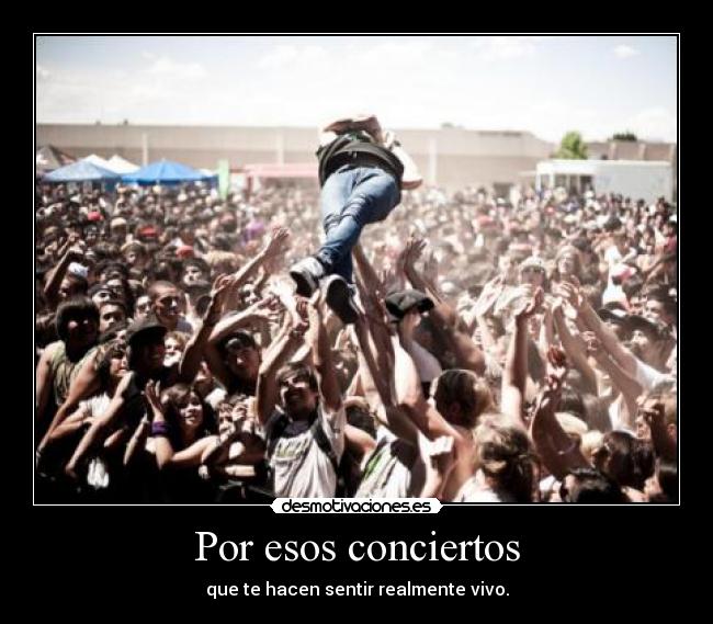 Por esos conciertos -