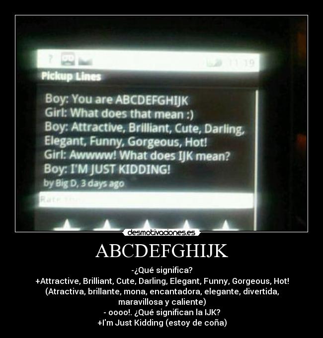 carteles cona ligar tia abcdefghijk chat internet desmotivaciones