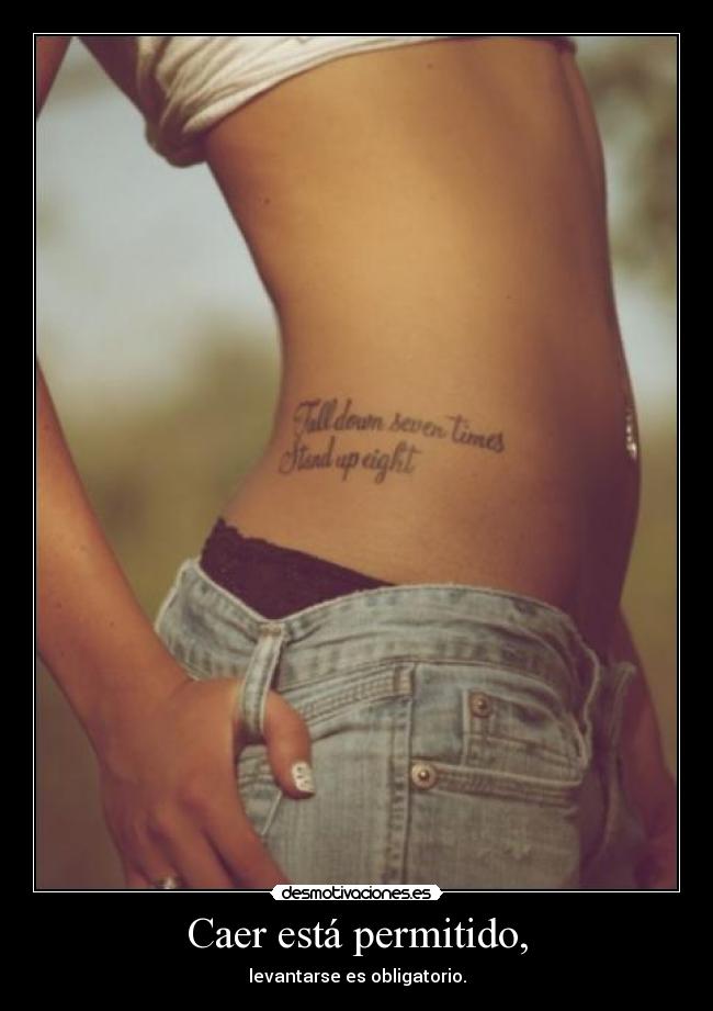 Caer está permitido, -