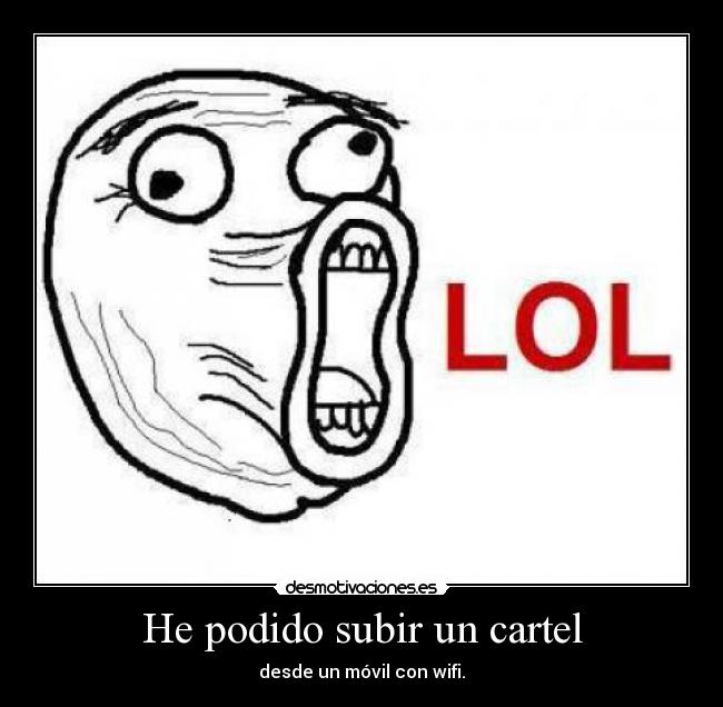 He podido subir un cartel - 