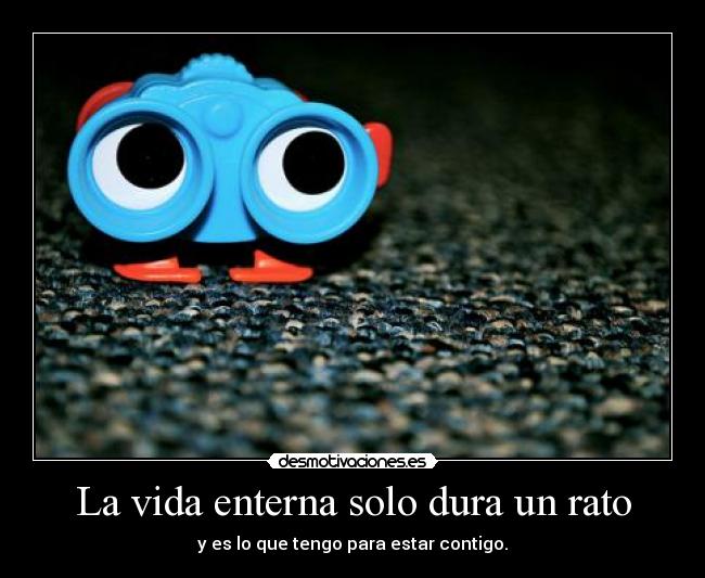 La vida enterna solo dura un rato -