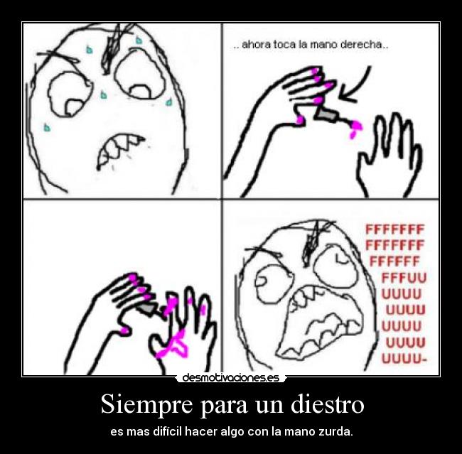 carteles zurdos diestros desmotivaciones