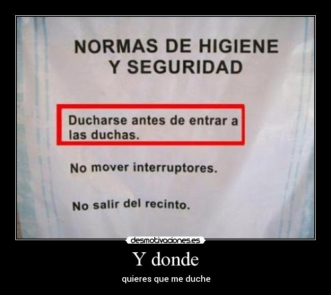Y donde -