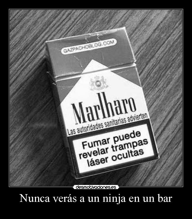 carteles ninja fumar tabaco desmotivaciones