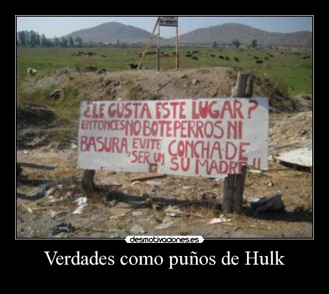 carteles verdades como punos hulk desmotivaciones