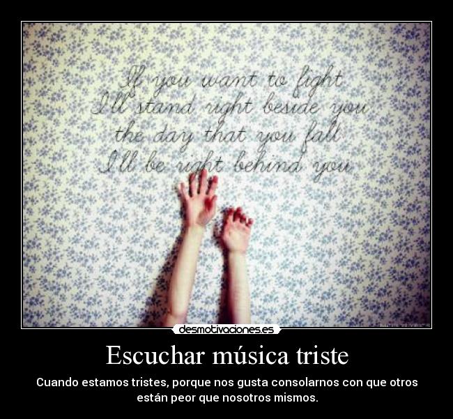 Escuchar música triste -