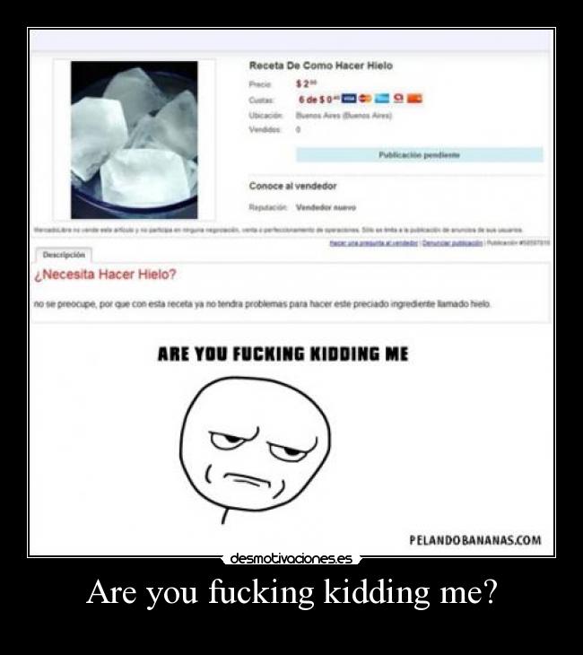 Are you fucking kidding me? - 