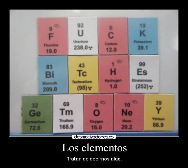 Los elementos - Tratan de decirnos algo.