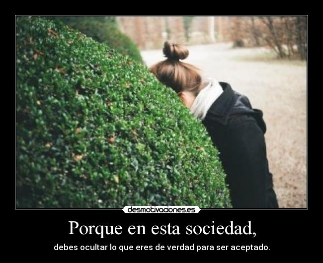 Porque en esta sociedad, -