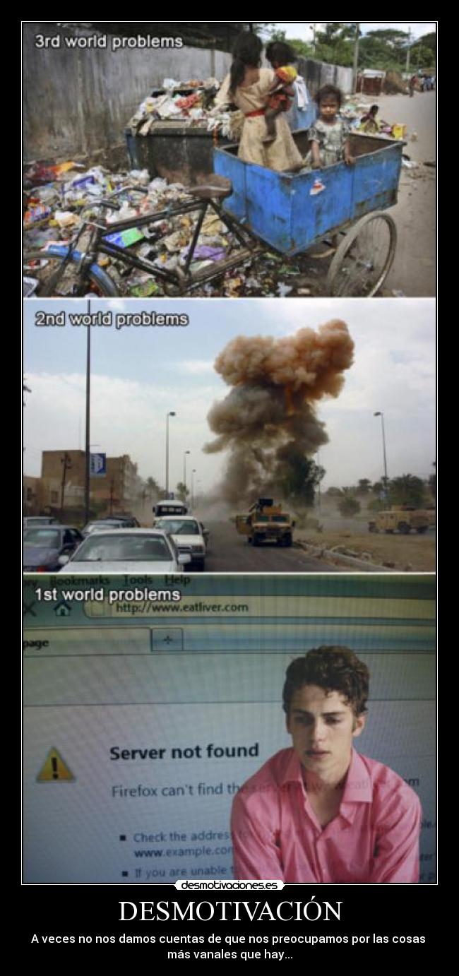 carteles moser desmotivacion pobre tercer mundo primero bombas desmotivaciones