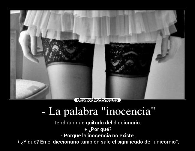 - La palabra inocencia -