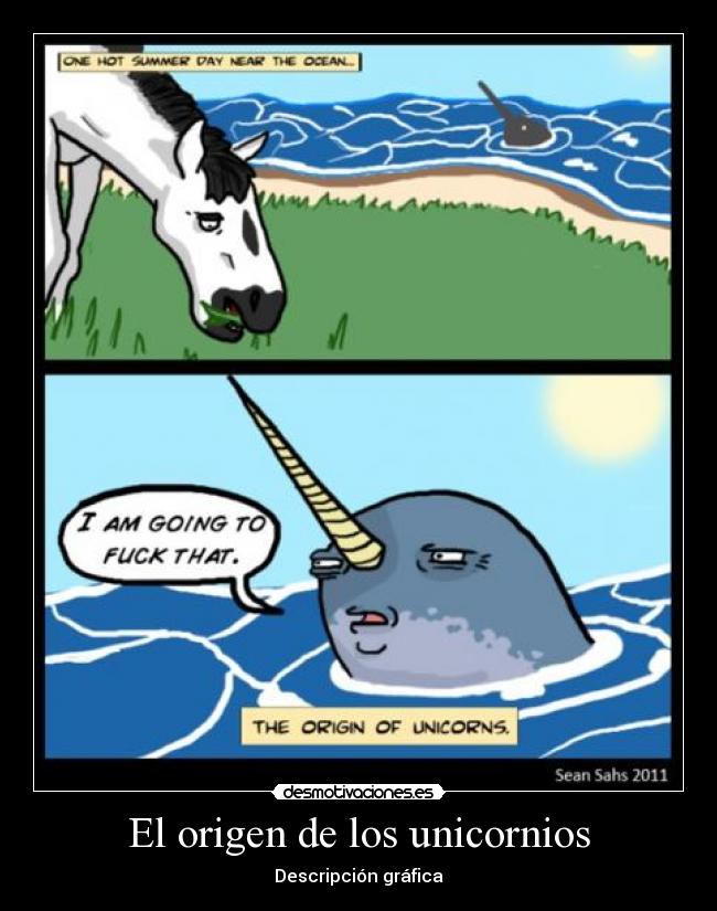 El origen de los unicornios - Descripción gráfica