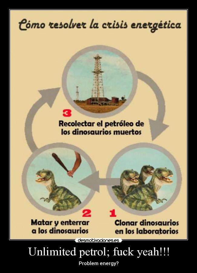 Unlimited petrol; fuck yeah!!! - Problem energy?