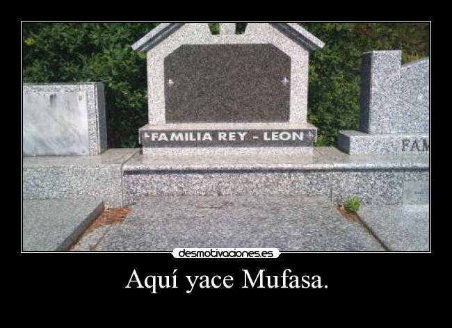 Aquí yace Mufasa. - 