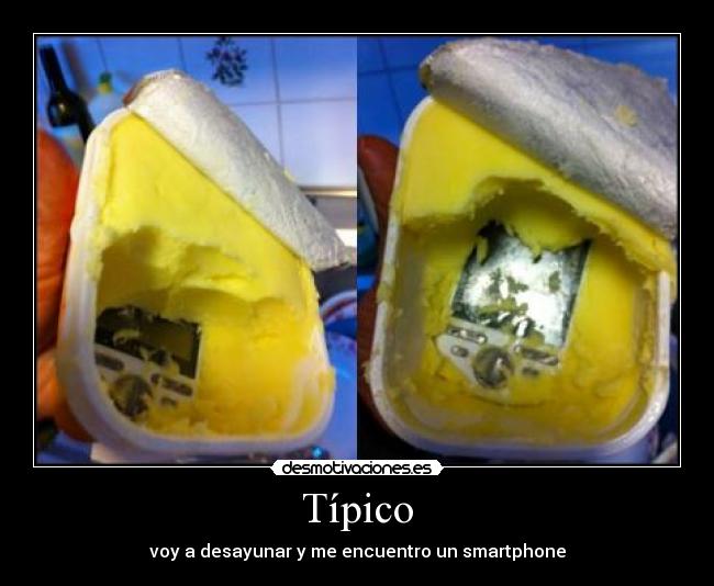 Típico - voy a desayunar y me encuentro un smartphone