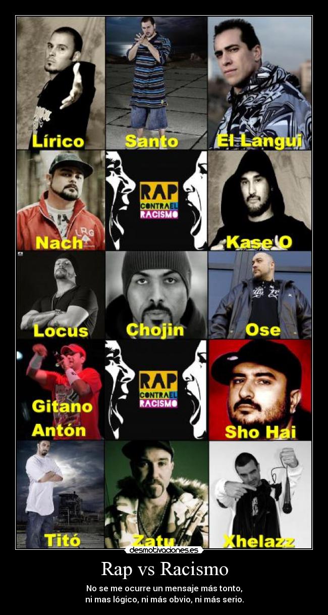carteles rap racismo chojin desmotivaciones