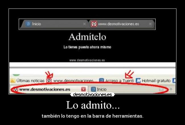 Lo admito... - también lo tengo en la barra de herramientas.